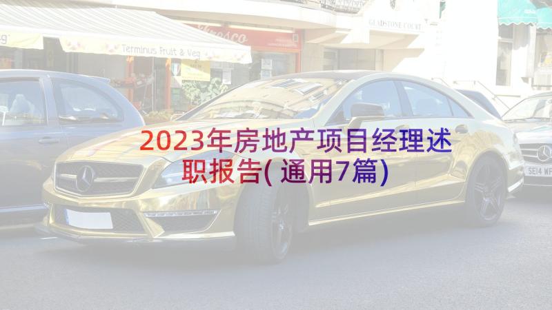 2023年房地产项目经理述职报告(通用7篇)