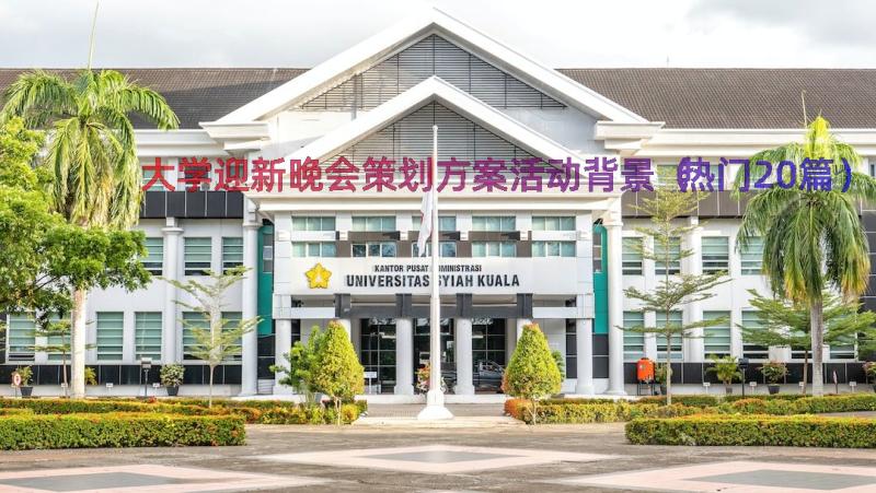 大学迎新晚会策划方案活动背景（热门20篇）