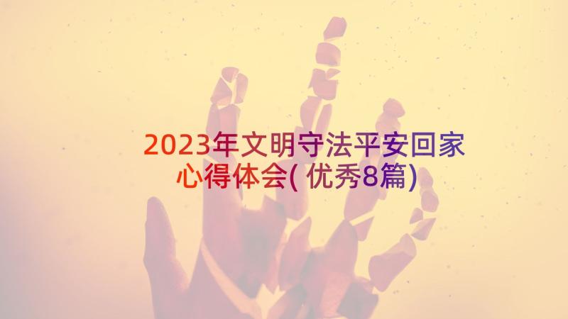 2023年文明守法平安回家心得体会(优秀8篇)