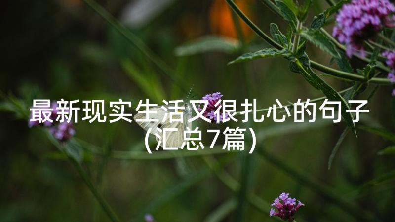 最新现实生活又很扎心的句子(汇总7篇)