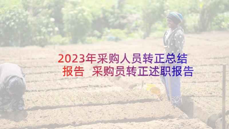 2023年采购人员转正总结报告 采购员转正述职报告(实用5篇)