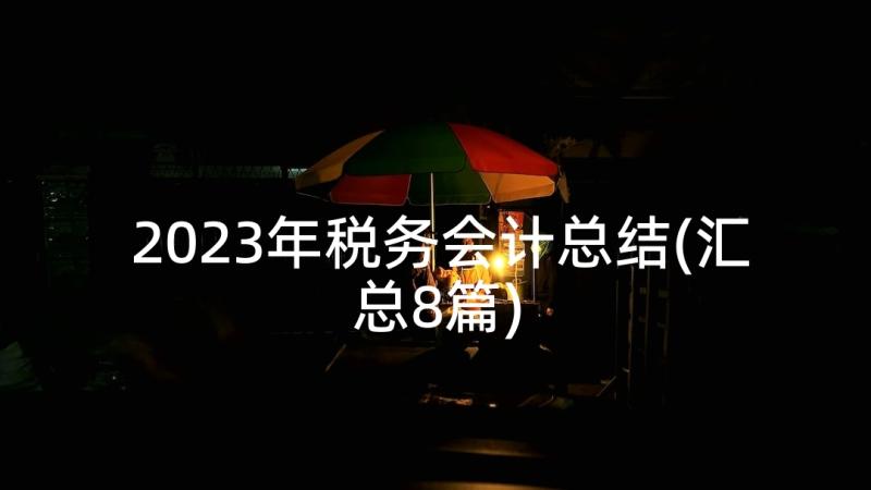 2023年税务会计总结(汇总8篇)