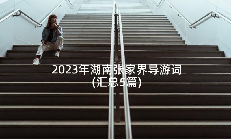 2023年湖南张家界导游词(汇总5篇)