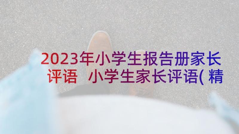 2023年小学生报告册家长评语 小学生家长评语(精选8篇)