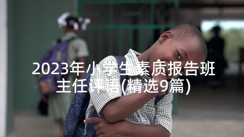 2023年小学生素质报告班主任评语(精选9篇)