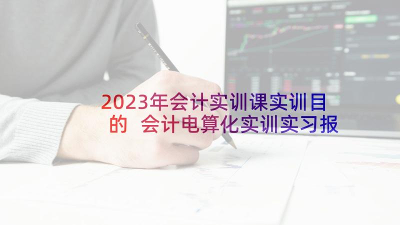 2023年会计实训课实训目的 会计电算化实训实习报告(大全5篇)