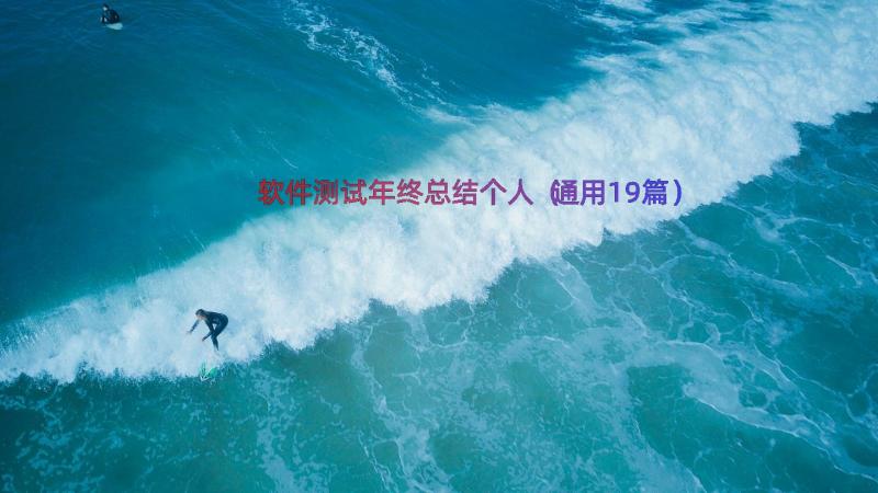 软件测试年终总结个人（通用19篇）