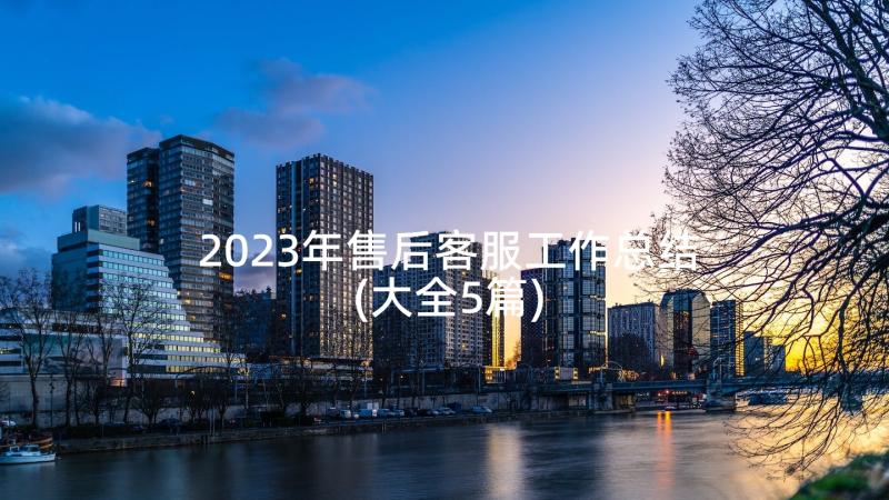 2023年售后客服工作总结(大全5篇)