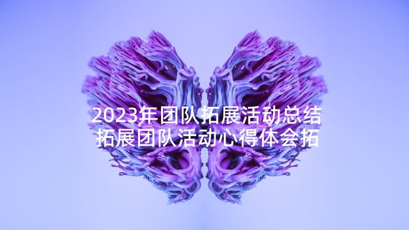 2023年团队拓展活动总结 拓展团队活动心得体会拓展团队精神总结(实用8篇)