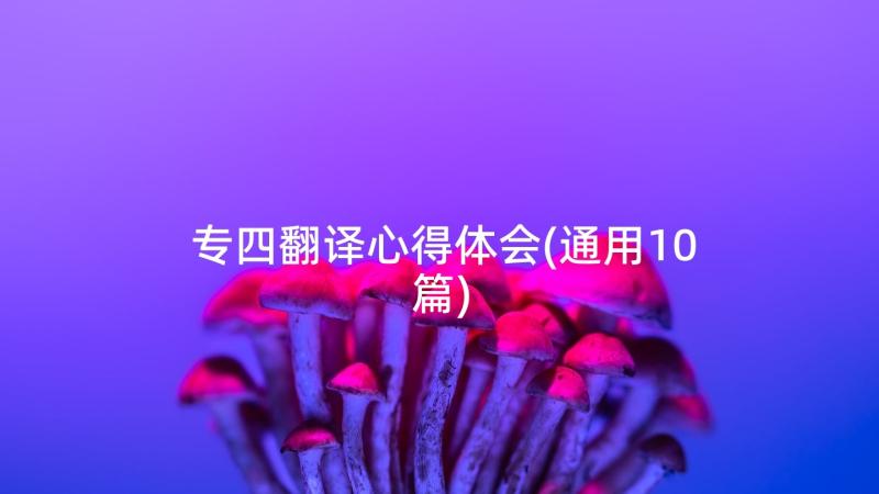 专四翻译心得体会(通用10篇)