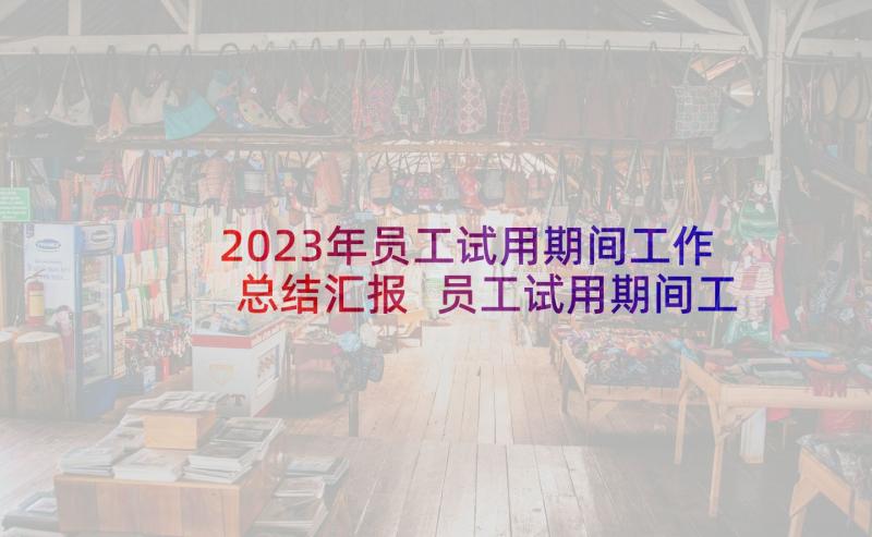 2023年员工试用期间工作总结汇报 员工试用期间工作总结(通用5篇)