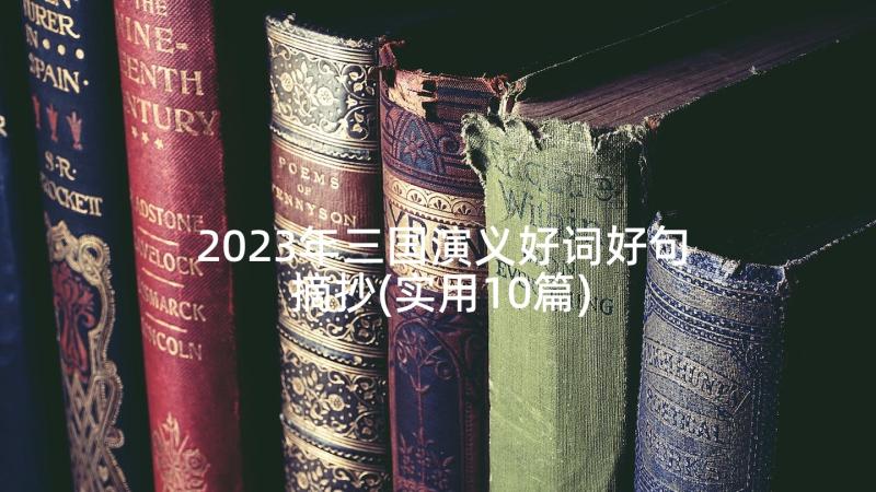 2023年三国演义好词好句摘抄(实用10篇)