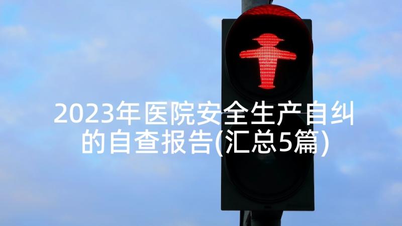 2023年医院安全生产自纠的自查报告(汇总5篇)