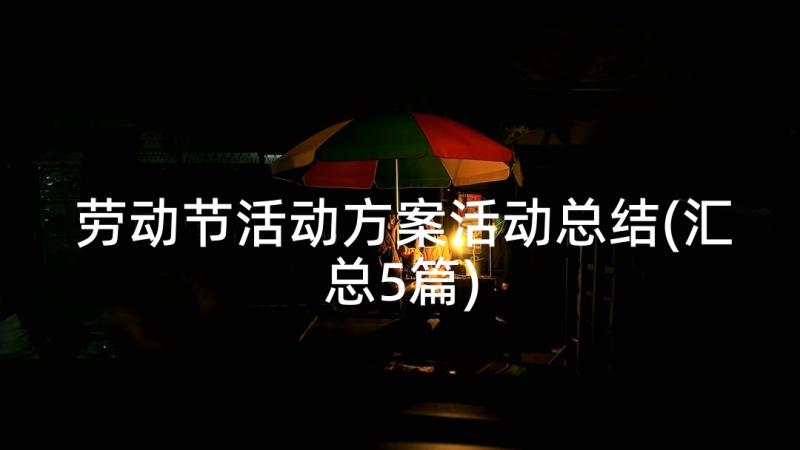 劳动节活动方案活动总结(汇总5篇)