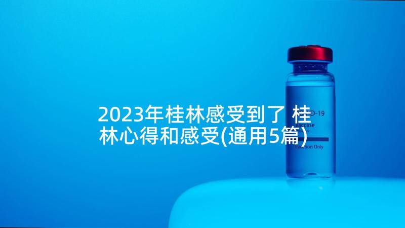 2023年桂林感受到了 桂林心得和感受(通用5篇)