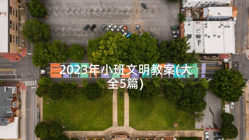 2023年小班文明教案(大全5篇)