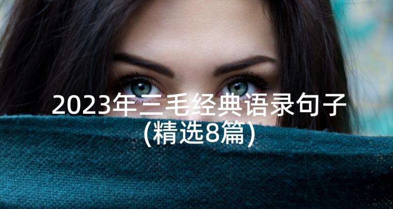 2023年三毛经典语录句子(精选8篇)