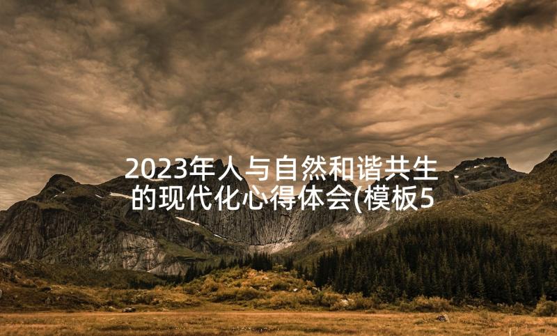 2023年人与自然和谐共生的现代化心得体会(模板5篇)