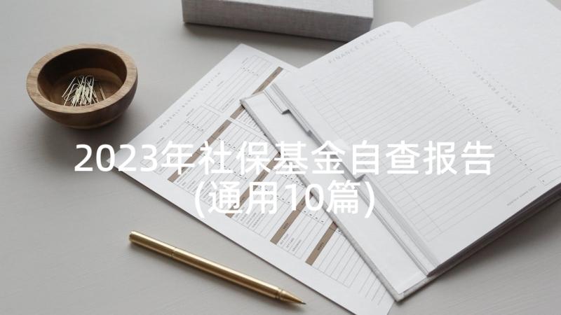 2023年社保基金自查报告(通用10篇)