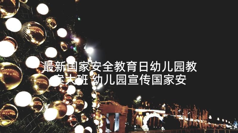 最新国家安全教育日幼儿园教案大班 幼儿园宣传国家安全教育日小结(优质5篇)