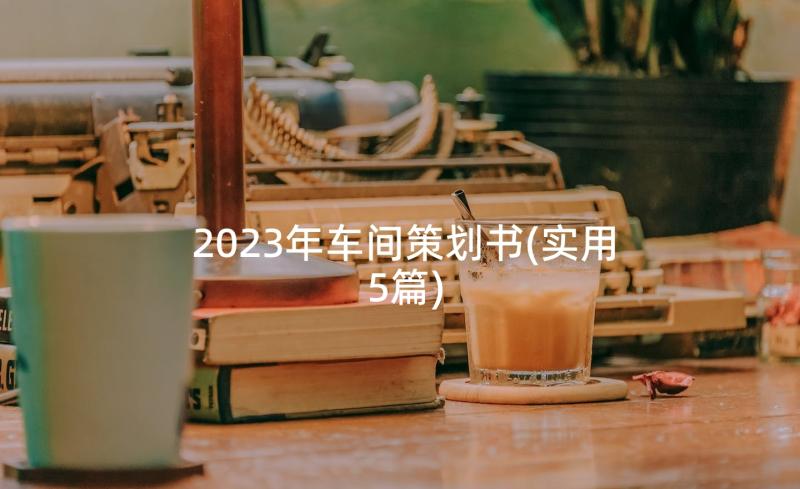 2023年车间策划书(实用5篇)