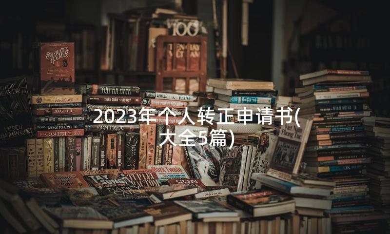 2023年个人转正申请书(大全5篇)