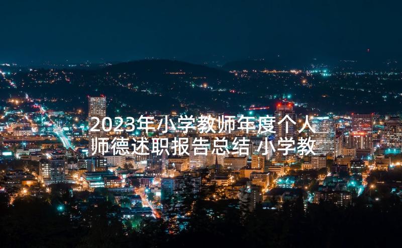 2023年小学教师年度个人师德述职报告总结 小学教师年度个人述职报告(优质6篇)