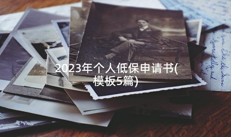 2023年个人低保申请书(模板5篇)