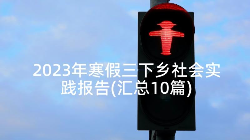 2023年寒假三下乡社会实践报告(汇总10篇)