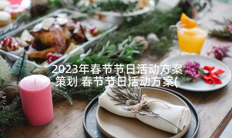 2023年春节节日活动方案策划 春节节日活动方案(大全5篇)