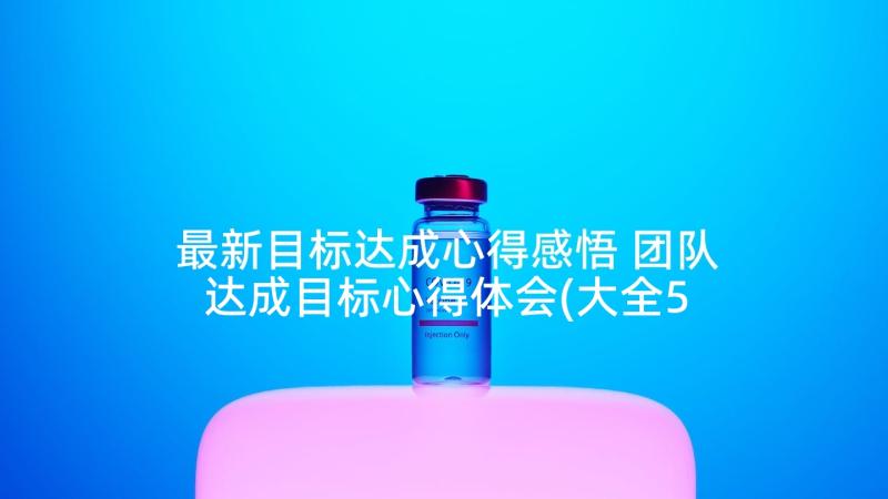 最新目标达成心得感悟 团队达成目标心得体会(大全5篇)