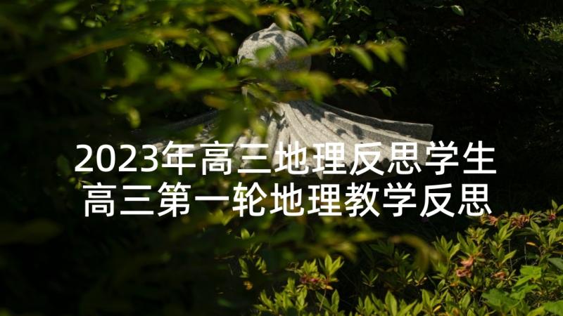 2023年高三地理反思学生 高三第一轮地理教学反思(汇总5篇)