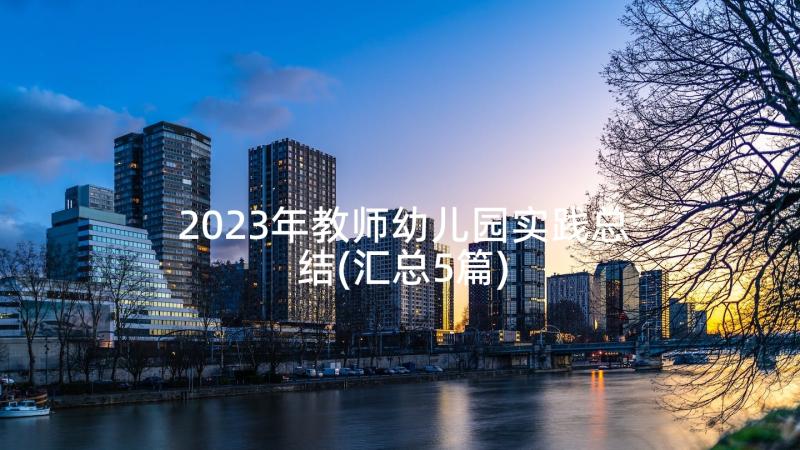 2023年教师幼儿园实践总结(汇总5篇)