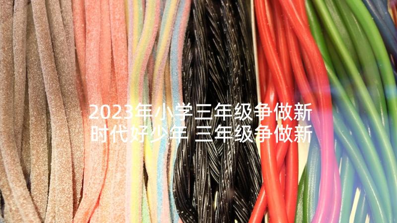 2023年小学三年级争做新时代好少年 三年级争做新时代好少年先进事迹(模板5篇)