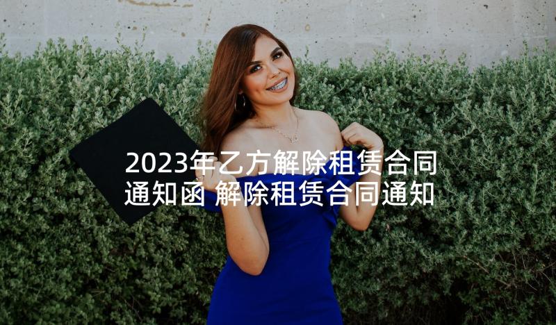 2023年乙方解除租赁合同通知函 解除租赁合同通知(通用8篇)