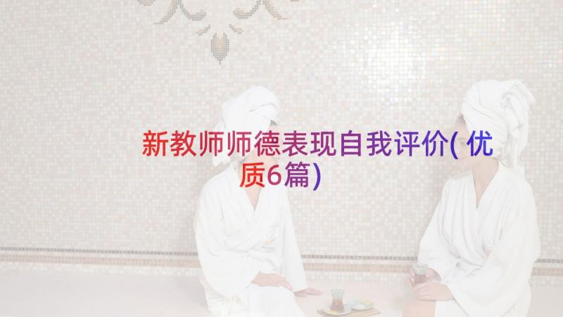 新教师师德表现自我评价(优质6篇)