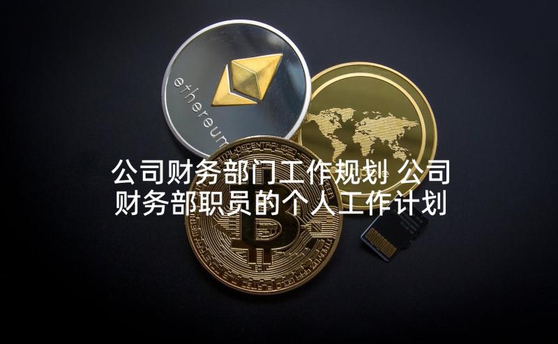 公司财务部门工作规划 公司财务部职员的个人工作计划(优质5篇)