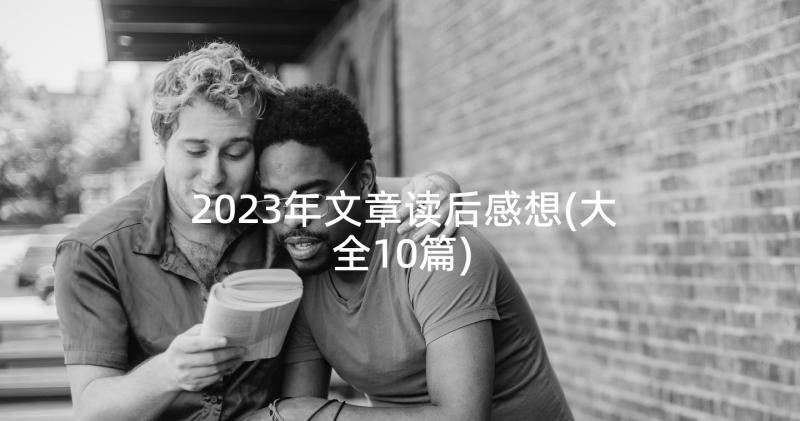 2023年文章读后感想(大全10篇)