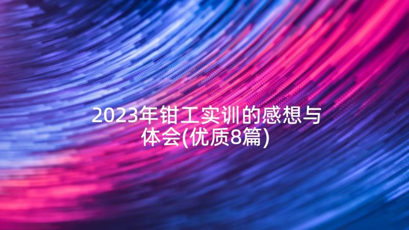 2023年钳工实训的感想与体会(优质8篇)