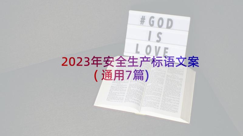 2023年安全生产标语文案(通用7篇)