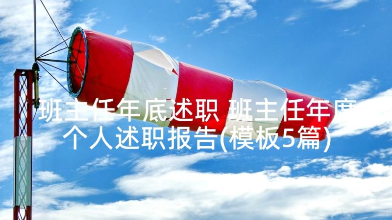 班主任年底述职 班主任年度个人述职报告(模板5篇)