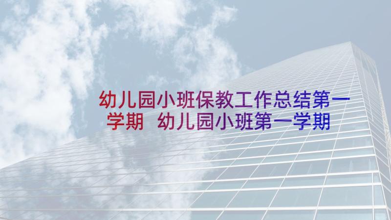 幼儿园小班保教工作总结第一学期 幼儿园小班第一学期班务工作总结(优质6篇)