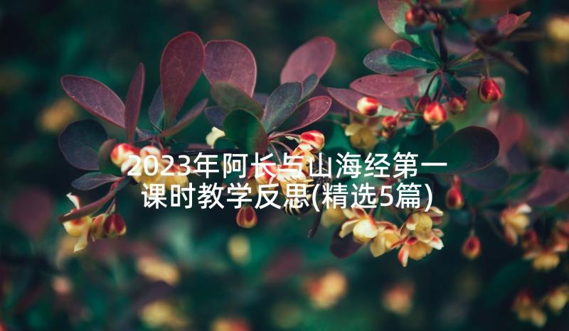 2023年阿长与山海经第一课时教学反思(精选5篇)