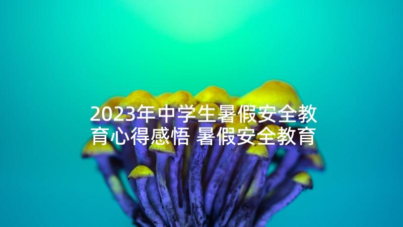 2023年中学生暑假安全教育心得感悟 暑假安全教育心得体会(汇总6篇)