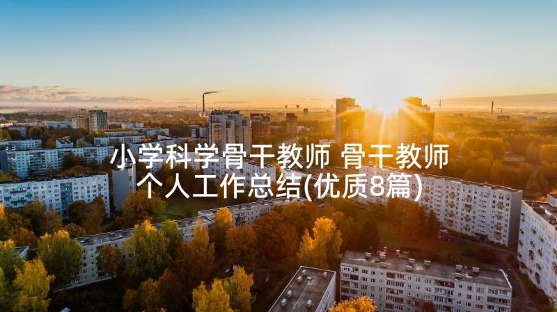 小学科学骨干教师 骨干教师个人工作总结(优质8篇)