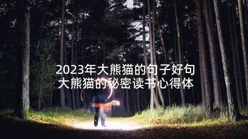 2023年大熊猫的句子好句 大熊猫的秘密读书心得体会(大全5篇)