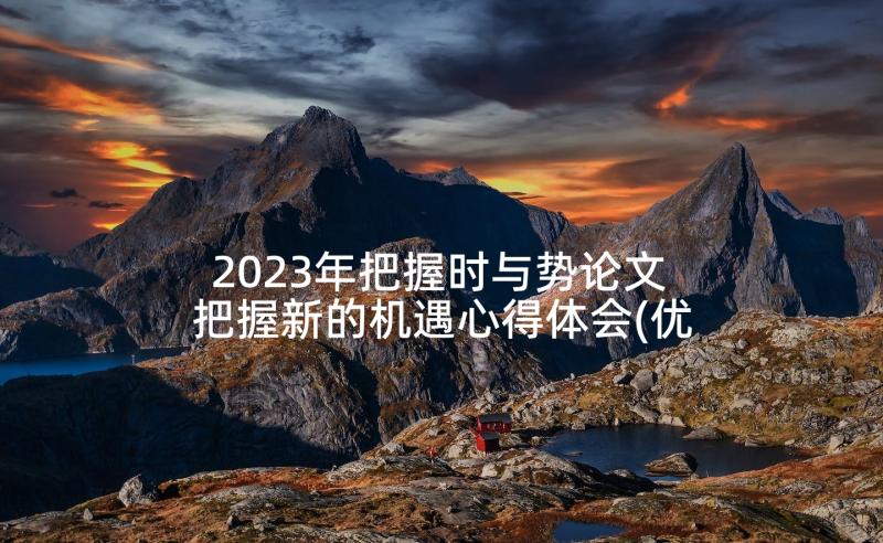 2023年把握时与势论文 把握新的机遇心得体会(优质5篇)