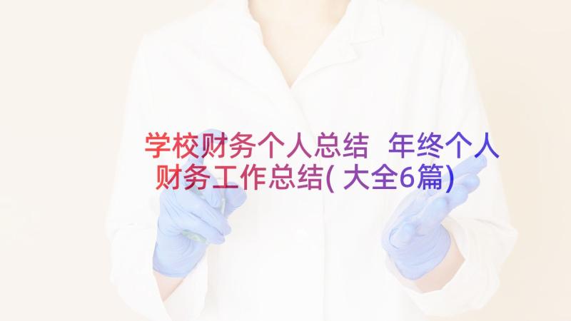 学校财务个人总结 年终个人财务工作总结(大全6篇)