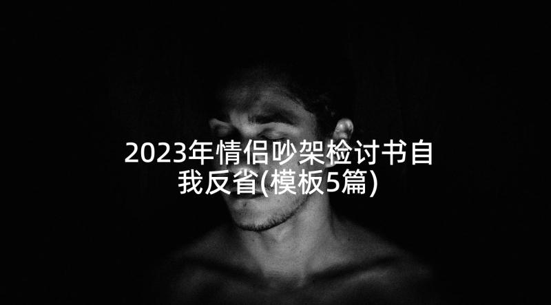 2023年情侣吵架检讨书自我反省(模板5篇)