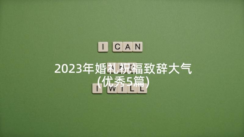 2023年婚礼祝福致辞大气(优秀5篇)